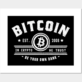 Bitcoin - Vintage - IN CRYPTO WE TRUST Posters and Art